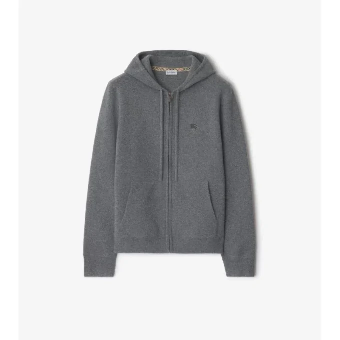 Bluza z kapturem z mieszanki kaszmiru Bluza z kapturem z mieszanki kaszmiru