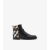 Buty w kratę i skórzane