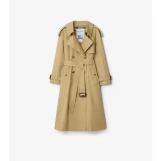 Długi Fitzrovia Trench Coat z gabardyny