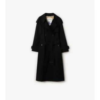 Długi Fitzrovia Trench Coat z gabardyny