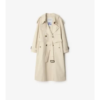 Długi Fitzrovia Trench Coat z gabardyny