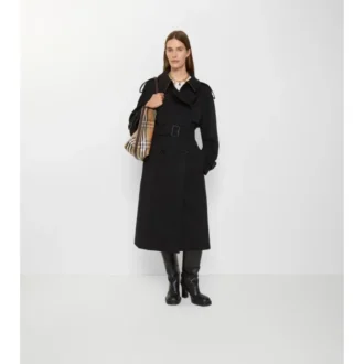 Długi Fitzrovia Trench Coat z gabardyny