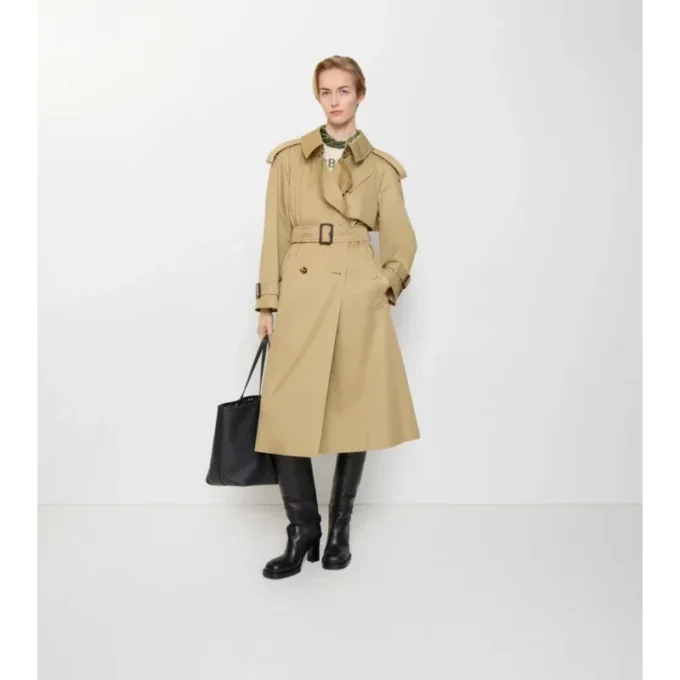 Długi Fitzrovia Trench Coat z gabardyny Długi Fitzrovia Trench Coat z gabardyny