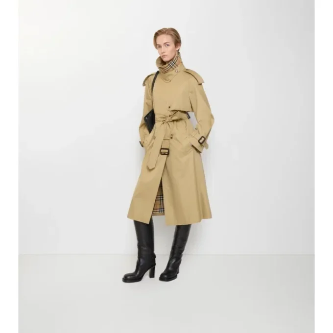 Długi Fitzrovia Trench Coat z gabardyny Długi Fitzrovia Trench Coat z gabardyny