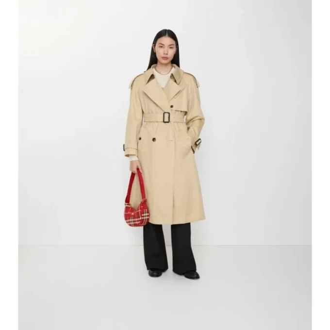 Długi Fitzrovia Trench Coat z gabardyny z ociepleniem Długi Fitzrovia Trench Coat z gabardyny z ociepleniem