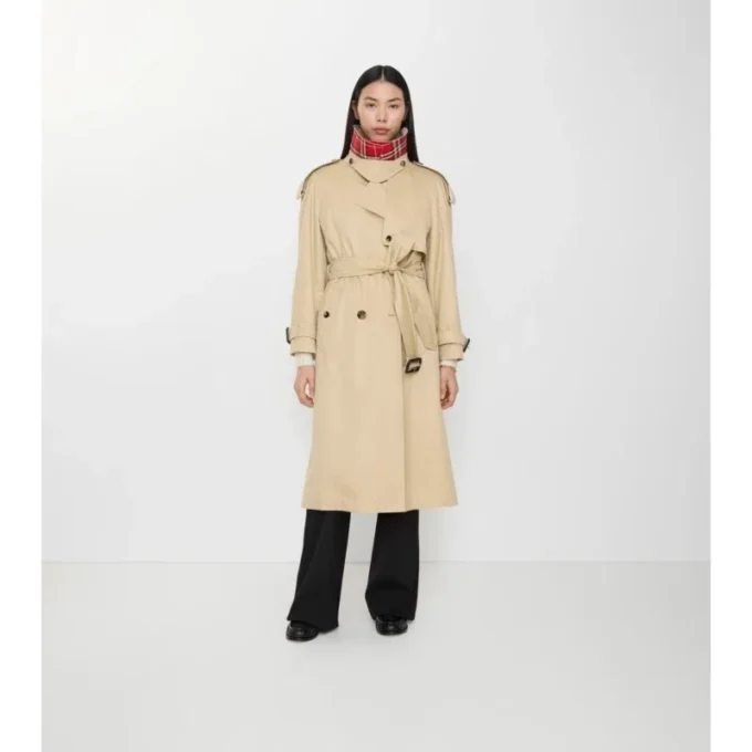 Długi Fitzrovia Trench Coat z gabardyny z ociepleniem Długi Fitzrovia Trench Coat z gabardyny z ociepleniem