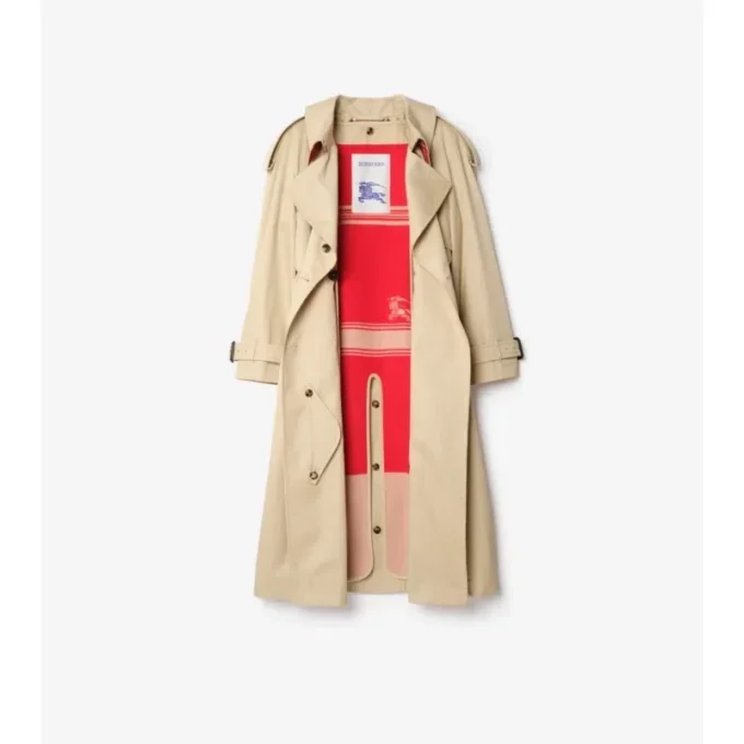 Długi Fitzrovia Trench Coat z gabardyny z ociepleniem Długi Fitzrovia Trench Coat z gabardyny z ociepleniem