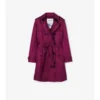 Długi jedwabny Trench Coat Foxfield