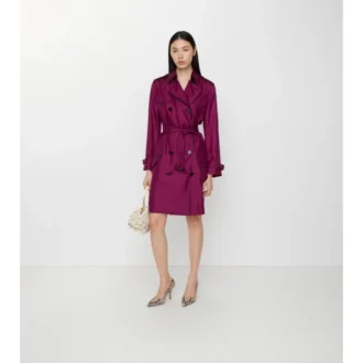 Długi jedwabny Trench Coat Foxfield