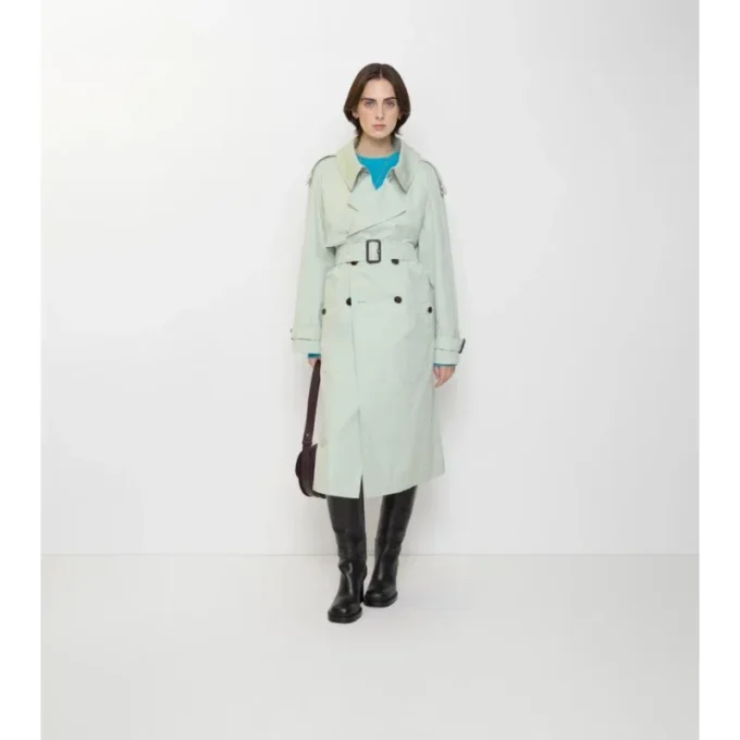 Długi, lekki bawełniany Fitzrovia Trench Coat