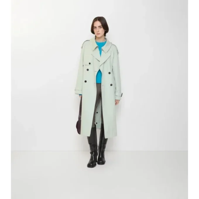 Długi, lekki bawełniany Fitzrovia Trench Coat