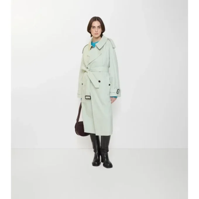 Długi, lekki bawełniany Fitzrovia Trench Coat