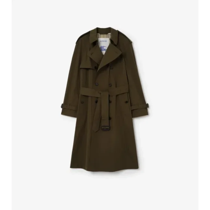 Długi, lekki Trench Coat z bawełny Długi, lekki Trench Coat z bawełny