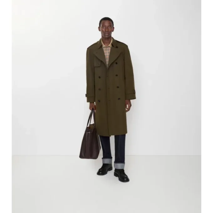 Długi, lekki Trench Coat z bawełny Długi, lekki Trench Coat z bawełny