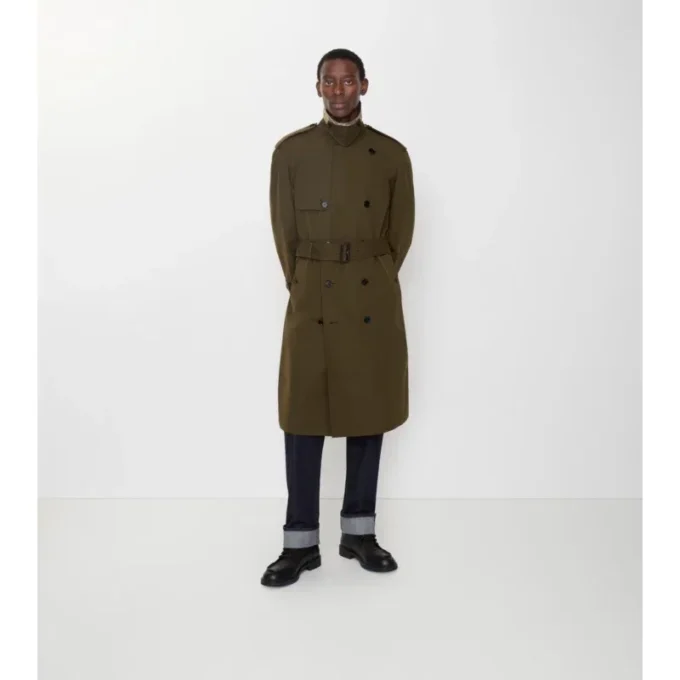 Długi, lekki Trench Coat z bawełny Długi, lekki Trench Coat z bawełny