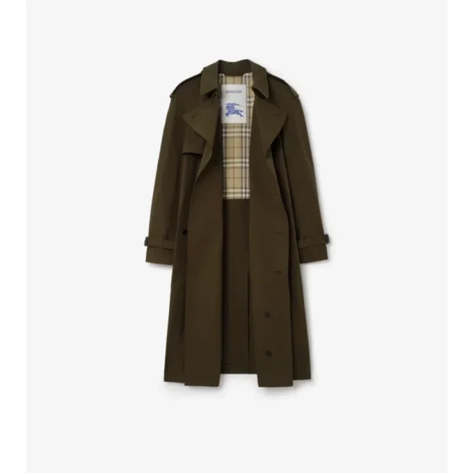 Długi, lekki Trench Coat z bawełny Długi, lekki Trench Coat z bawełny