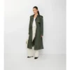 Długi nylonowy Trench Coat z kapturem Długi nylonowy Trench Coat z kapturem