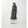 Długi nylonowy Trench Coat z kapturem Długi nylonowy Trench Coat z kapturem