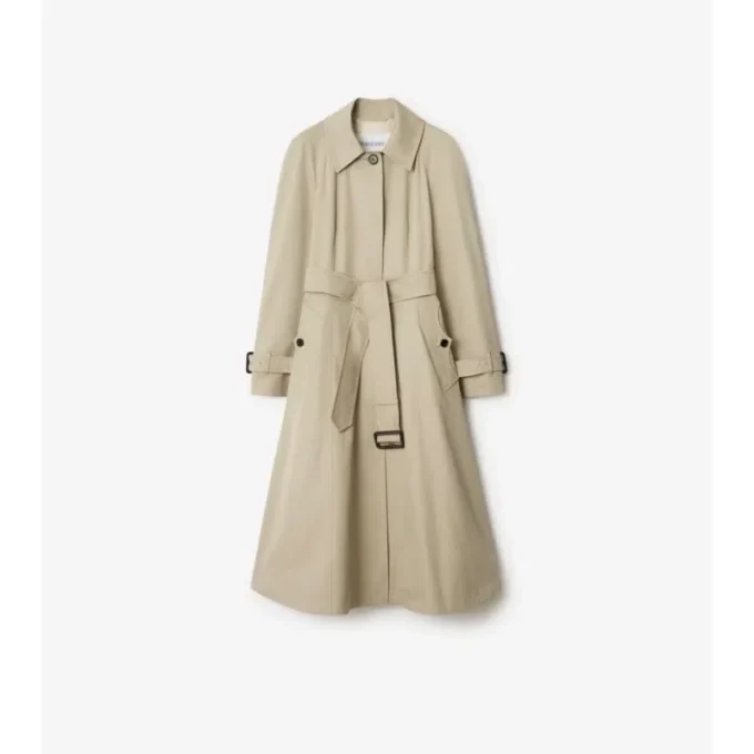 Długi płaszcz Car Coat Ellingham z gabardyny o kroju Fit-And-Flare