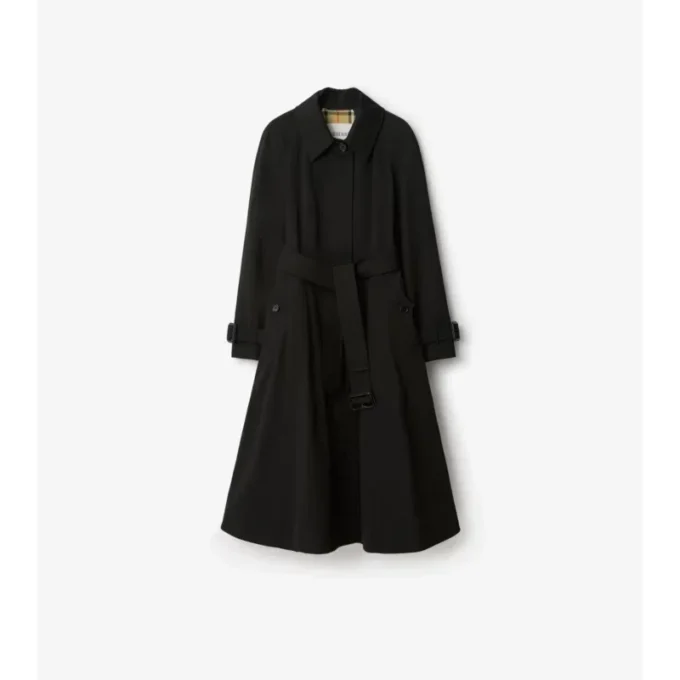 Długi płaszcz Car Coat Ellingham z gabardyny o kroju Fit-And-Flare