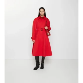 Długi płaszcz Car Coat Ellingham z gabardyny o kroju Fit-And-Flare