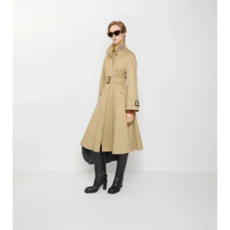 Długi płaszcz Car Coat Ellingham z gabardyny o kroju Fit-And-Flare