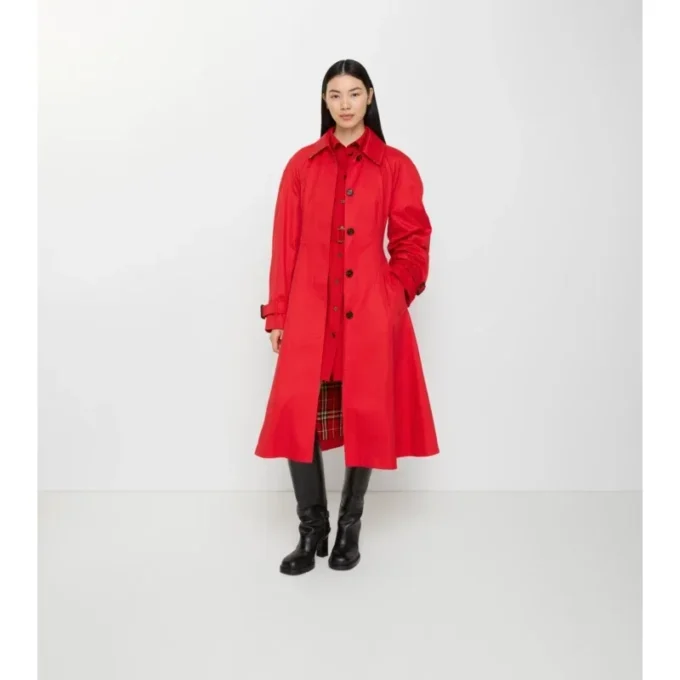 Długi płaszcz Car Coat Ellingham z gabardyny o kroju Fit-And-Flare Długi płaszcz Car Coat Ellingham z gabardyny o kroju Fit-And-Flare