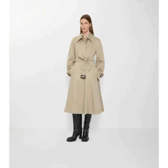 Długi płaszcz Car Coat Ellingham z gabardyny o kroju Fit-And-Flare