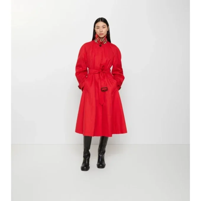Długi płaszcz Car Coat Ellingham z gabardyny o kroju Fit-And-Flare Długi płaszcz Car Coat Ellingham z gabardyny o kroju Fit-And-Flare