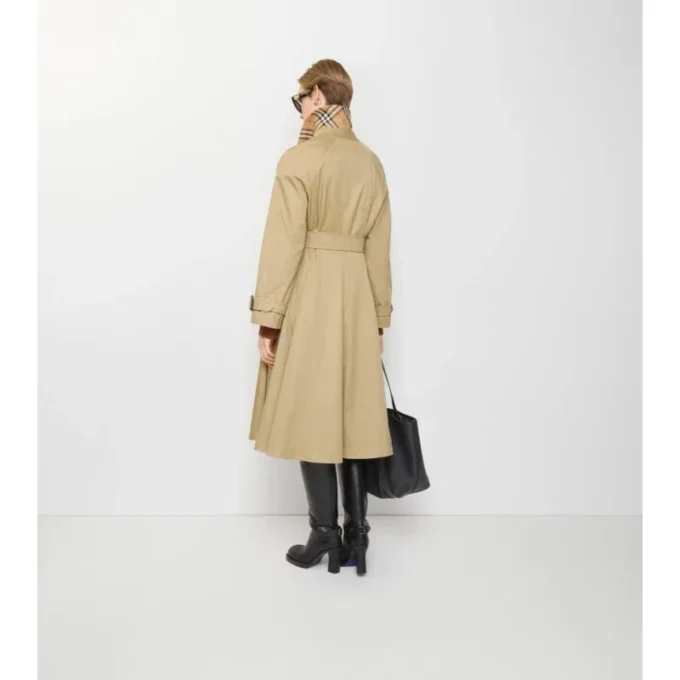 Długi płaszcz Car Coat Ellingham z gabardyny o kroju Fit-And-Flare