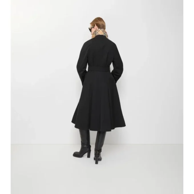 Długi płaszcz Car Coat Ellingham z gabardyny o kroju Fit-And-Flare