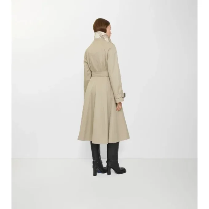 Długi płaszcz Car Coat Ellingham z gabardyny o kroju Fit-And-Flare