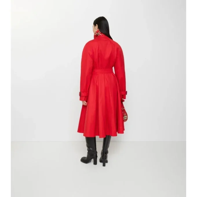 Długi płaszcz Car Coat Ellingham z gabardyny o kroju Fit-And-Flare Długi płaszcz Car Coat Ellingham z gabardyny o kroju Fit-And-Flare