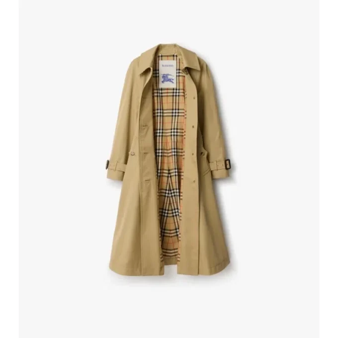 Długi płaszcz Car Coat Ellingham z gabardyny o kroju Fit-And-Flare