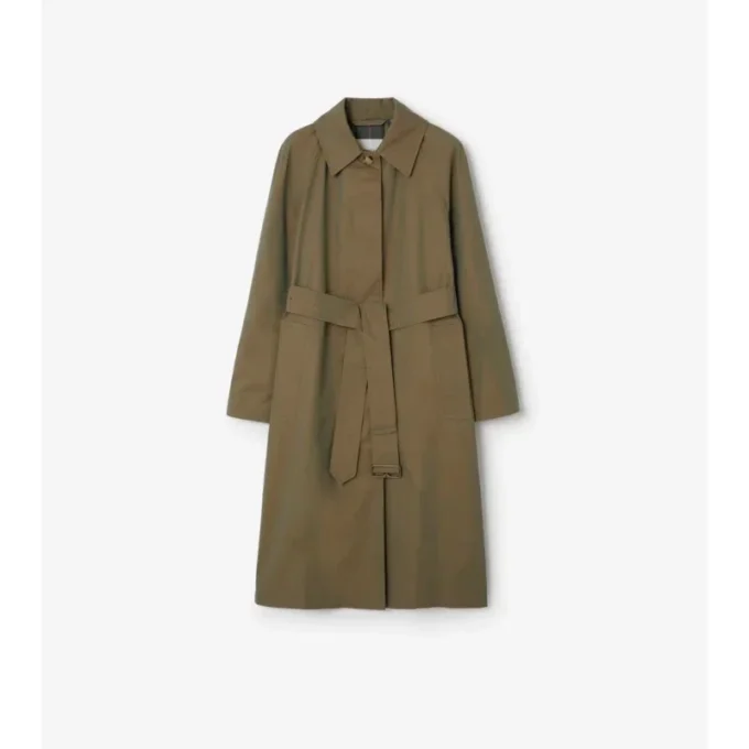 Długi płaszcz Car Coat z gabardyny
