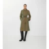 Długi płaszcz Car Coat z gabardyny