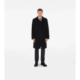 Długi płaszcz Car Coat z gabardyny