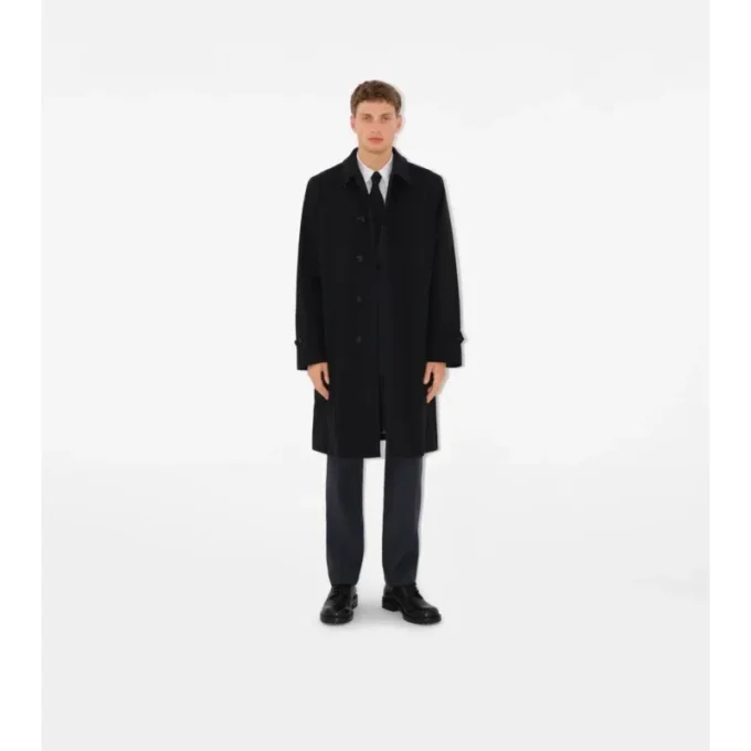 Długi płaszcz Car Coat z gabardyny