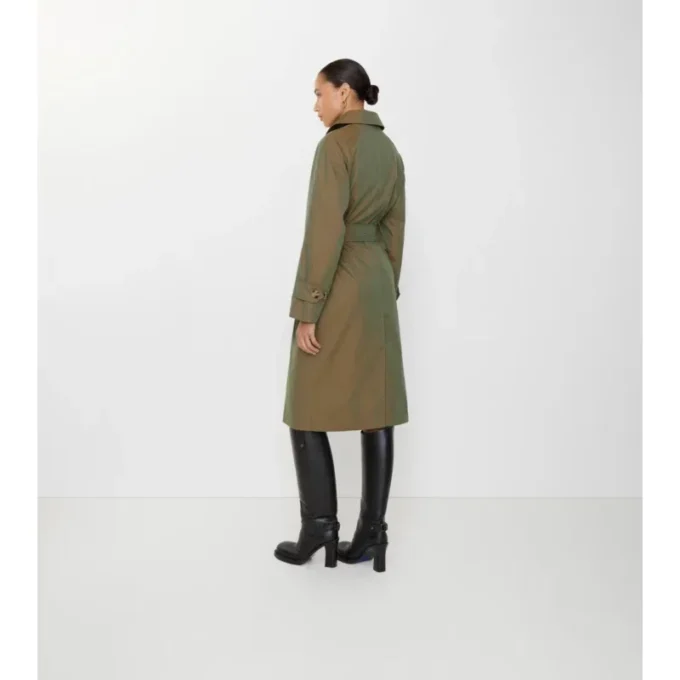 Długi płaszcz Car Coat z gabardyny