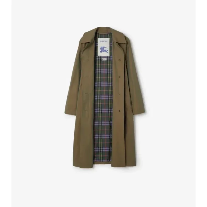 Długi płaszcz Car Coat z gabardyny