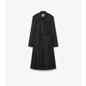 Długi płaszcz z kapturem z nylonu Car Coat