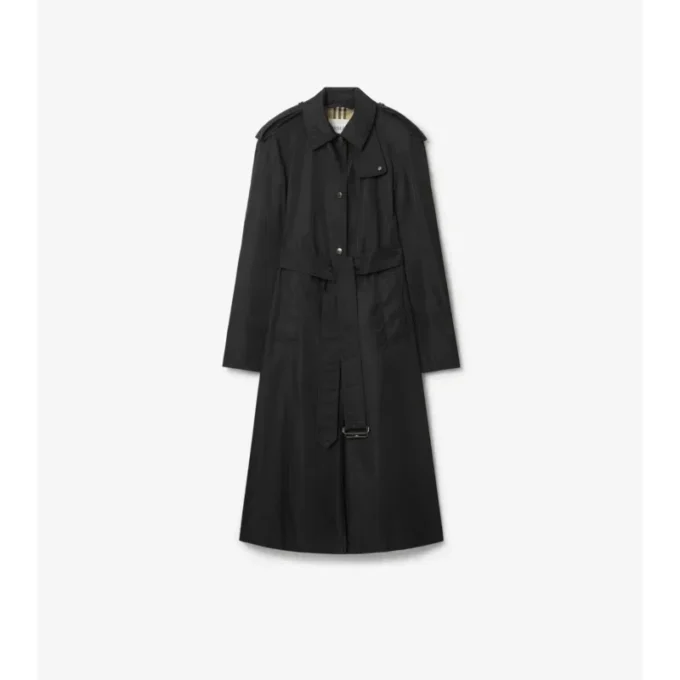 Długi płaszcz z kapturem z nylonu Car Coat