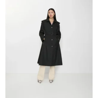 Długi płaszcz z kapturem z nylonu Car Coat