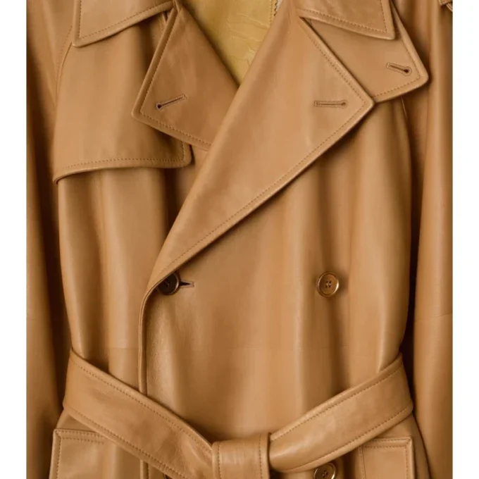 Długi skórzany Trench Coat Castleford Długi skórzany Trench Coat Castleford