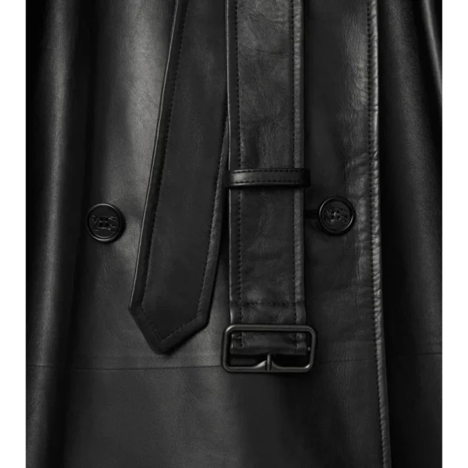 Długi skórzany Trench Coat Castleford Długi skórzany Trench Coat Castleford