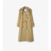 Długi Trench Coat Castleford z kołnierzem w kratę