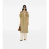 Długi Trench Coat Castleford z kołnierzem w kratę