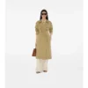 Długi Trench Coat Castleford z kołnierzem w kratę