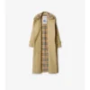 Długi Trench Coat Castleford z kołnierzem w kratę