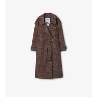 Długi Trench Coat Fitzrovia z mieszanki wiskozy w stylu barokowym